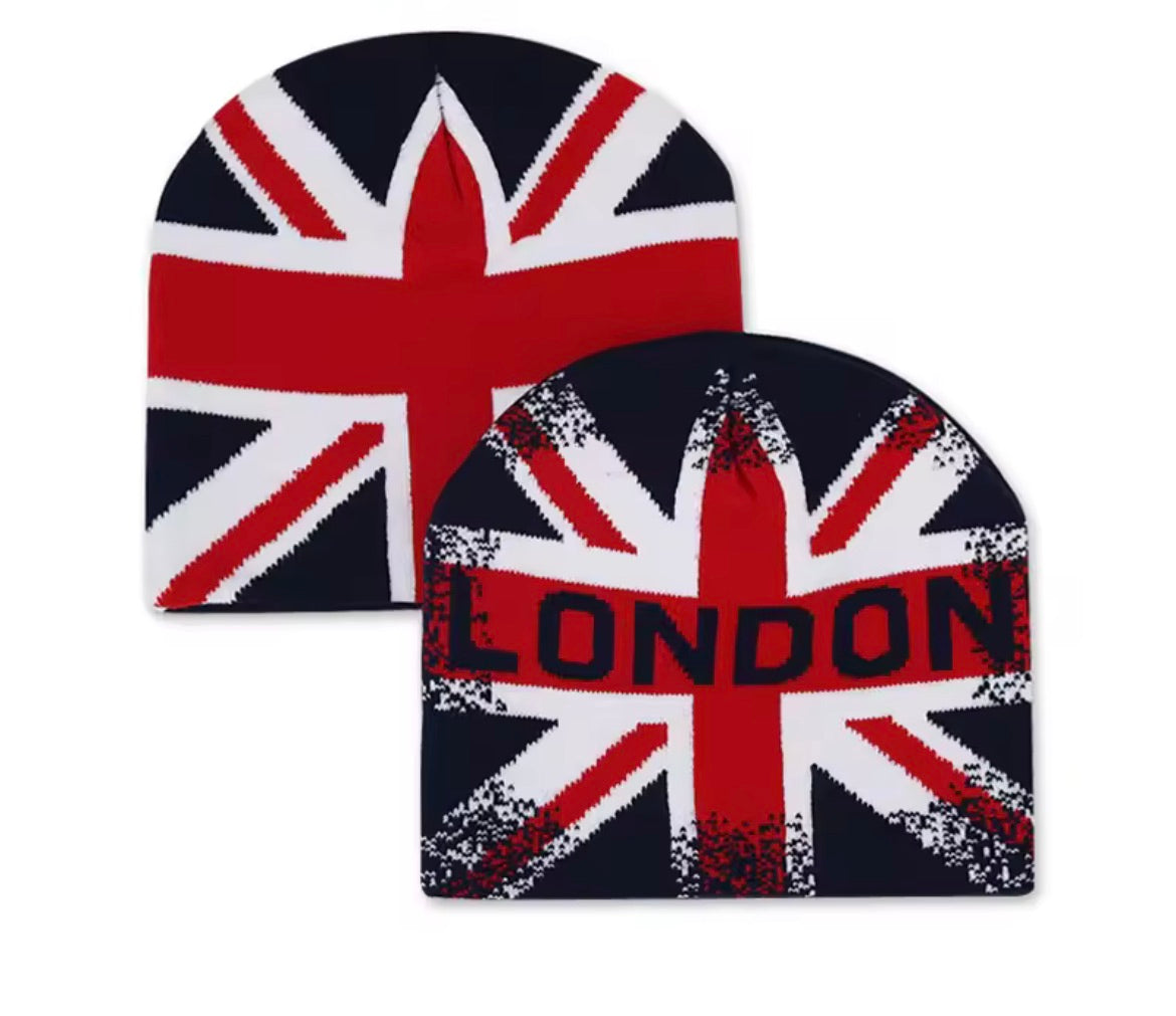 England & London Flag Knitted Hat beanie.