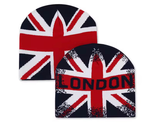 England & London Flag Knitted Hat beanie.
