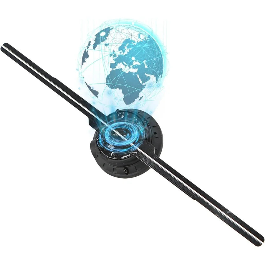 42Cm 3D Holographic Fan Wifi Remote Custom ICONS DIY Video LOGO LED Neon Lights Rotating Display AD 3D Holographic Projector